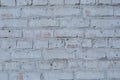 Background of bright white brick wall with peeling plaster, texture, place for text Royalty Free Stock Photo