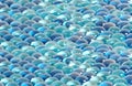 Background of brilliant blue glass stones