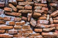 Background of brick  wall texture -orange bricks single Royalty Free Stock Photo