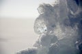 Background from broken pieces of ice. Texture, pattern, closeup Royalty Free Stock Photo