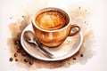 Background brown caffeine cafe cup hot drink breakfast beverage cappuccino coffee espresso Royalty Free Stock Photo