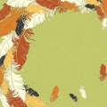 Background of brown, yellow, beidge feathers vecto Royalty Free Stock Photo