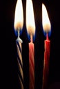 Background burning birthday cake candles Royalty Free Stock Photo