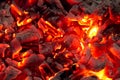 Background from the burning of coal Royalty Free Stock Photo