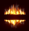 Background with a burning flame Royalty Free Stock Photo
