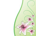 Background card, lily flowers