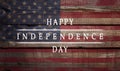 Background, card national flag of the United States of America Inscription Happy independence day.