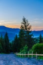 Background of Carpathian mountains landscape in Ukraine Royalty Free Stock Photo