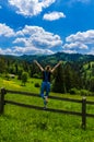 Background of Carpathian mountains landscape in Ukraine Royalty Free Stock Photo