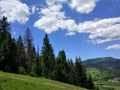 Background of Carpathian mountains landscape in Ukraine Royalty Free Stock Photo