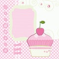 Background with cartoon Cake.