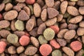 Background of cat food granules