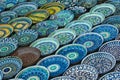 Background of ceramic plates