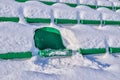 Background chairs at stadium , winter Royalty Free Stock Photo