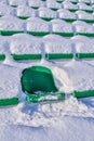 Background chairs at stadium , winter Royalty Free Stock Photo
