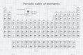 Background of the chemical elements of the periodic table, atomic number, atomic weight, name and symbol of the element on a grid Royalty Free Stock Photo