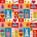 Background for children with cartoon elements and characters Royalty Free Stock Photo