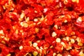Background chopped red chilli