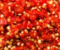 Background chopped red chilli