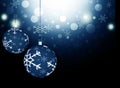 Background christmas ball blue black white snow decorations blur illustration new year Royalty Free Stock Photo