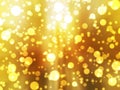 Background christmas gold yellow circles snow blur illustration new year Royalty Free Stock Photo