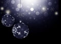 Background christmas blue ball black snow decorations blur illustration new year Royalty Free Stock Photo