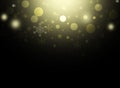 Background christmas circles gold black snow white texture blur illustration Royalty Free Stock Photo