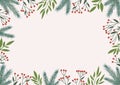 Background with Christmas decorations, vector illustration Royalty Free Stock Photo