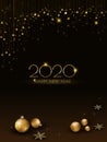 Background Christmas design with ball glowing glittering lights curtain Royalty Free Stock Photo