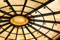 Background with circle structure under roof Royalty Free Stock Photo