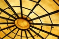 Background with circle structure under roof Royalty Free Stock Photo