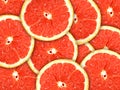 Background with citrus-fruit of grapefruit slices Royalty Free Stock Photo