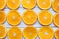 Background with citrus-fruit of orange slices. Close-up. Studio photography. Royalty Free Stock Photo