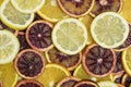 Background citrus ripe juicy slices of orange lemon Royalty Free Stock Photo