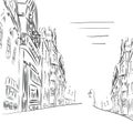 Background the city of sketch art