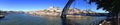 Background cityscape panoramic view of the embankment of the river Douro and Dom Luis Iron Bridge in Porto, Portugal