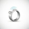 Background is a clean, white gradient, emphasizing the ring s modern Royalty Free Stock Photo