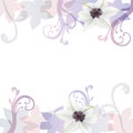 Background of the clematis flower illustration