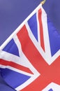 Background close up of British Union Jack flag - vertical Royalty Free Stock Photo