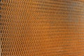 Background close up of rusty steel metal grating net texture structured design. For photo collages Royalty Free Stock Photo