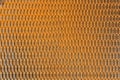 Background close up of rusty steel metal grating net texture structured design. For photo collages Royalty Free Stock Photo