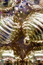 Bright beautygul golden christmas spheres