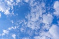 Background from clouds. Blue sky clear view. Atmosphere, heavenly. Soft focus background. Royalty Free Stock Photo