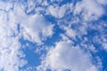 Background from clouds. Blue sky clear view. Atmosphere, heavenly. Soft focus background. Royalty Free Stock Photo