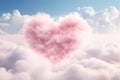 Weather background day shape fluffy sky background blue white valentine love heaven nature clouds Royalty Free Stock Photo