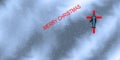 Background with clouds and snow fall being well wishes for christmas computer generated design