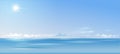 Background cloudy landscape over the sea and Royalty Free Stock Photo