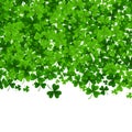 Background with clovers, St. Patrick s Day background .Vector illustration