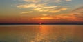 Coastal Ocean Sunrise with Orange Sky NC