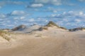 Background Coastal Sand Dunes Under Blue Sky Royalty Free Stock Photo